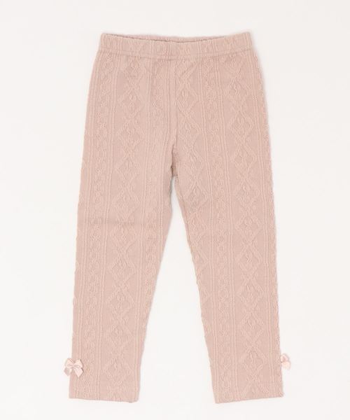 Catherine Cottage(キャサリンコテージ)の「ケーブルレギンス(レギンス/スパッツ・キッズ・ブラック/ネイビー/グレー/オフホワイト/ライラック/キナリ/ピンク/オリーブ・90/100/110/120/130/140/150)」の8枚目の写真