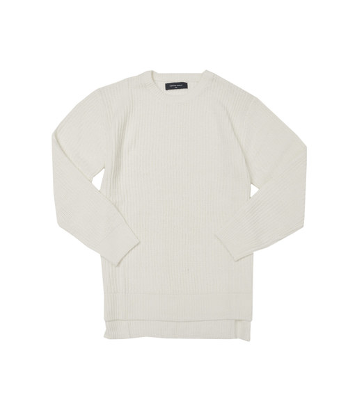 MinoriTY(マイノリティ)の「7G片畦ルーズシルエットヘムロングクルーネックニット(ニット/セーター・メンズ・ブラック/ブラウン/ワイン/ネイビー/グレー/ホワイト/オレンジ/ベージュ・L/M)」の19枚目の写真