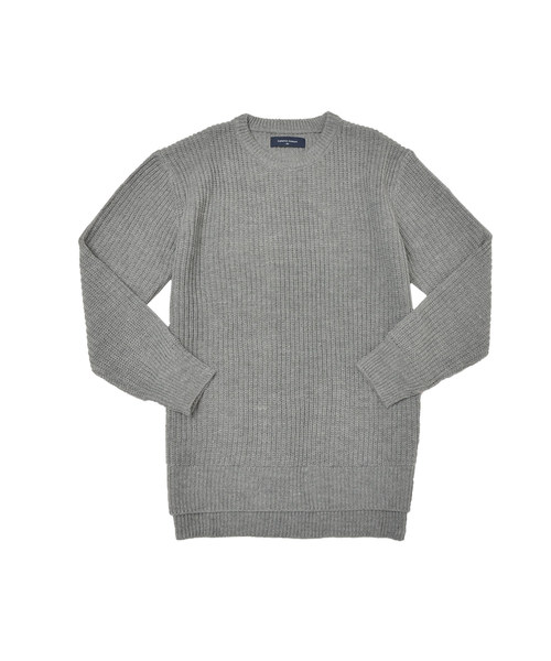 MinoriTY(マイノリティ)の「7G片畦ルーズシルエットヘムロングクルーネックニット(ニット/セーター・メンズ・ブラック/ブラウン/ワイン/ネイビー/グレー/ホワイト/オレンジ/ベージュ・L/M)」の21枚目の写真