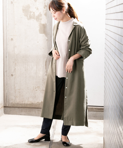 Work Work Urban Not Research ワークノットワークアーバンリサーチ のファッション Work ワンピース ドレス Not セール テンセルツイルオープンカラーシャツワンピース ワンピース