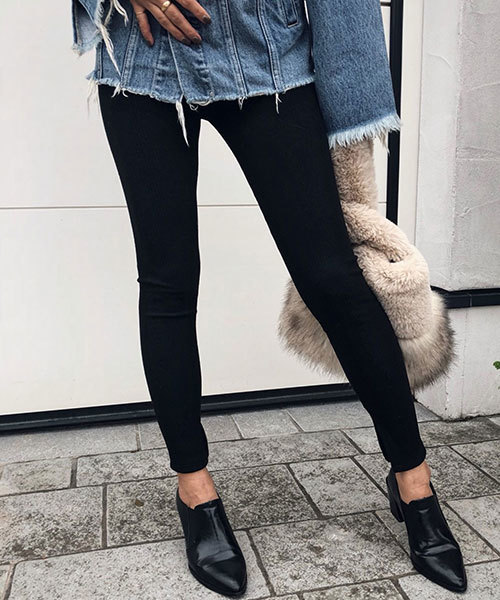 TRUNC（トランクエイティーエイト）の「Side Slit Leggings（レギンス/スパッツ・レディース・ライトグレー/チャコールグレー/ブラック・FREE）」の10枚目の写真