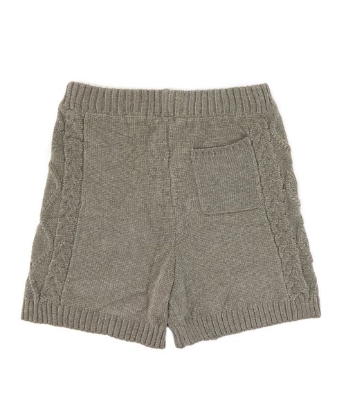 fran de lingerie(フランデランジェリー)の「teddy knit テディニット ケーブル編みショートパンツ(ルームウェア/パジャマ・レディース・オフホワイト/ピンク/モカ・M-L)」の11枚目の写真