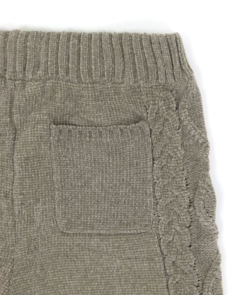 fran de lingerie(フランデランジェリー)の「teddy knit テディニット ケーブル編みショートパンツ(ルームウェア/パジャマ・レディース・オフホワイト/ピンク/モカ・M-L)」の12枚目の写真