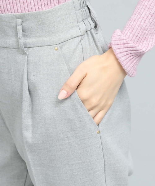 VIS(ビス)の「メタル付裏起毛テーパードパンツ(その他パンツ・レディース・ブラック/ブラック系その他/グレー/ブラウン・S/M/L)」の9枚目の写真