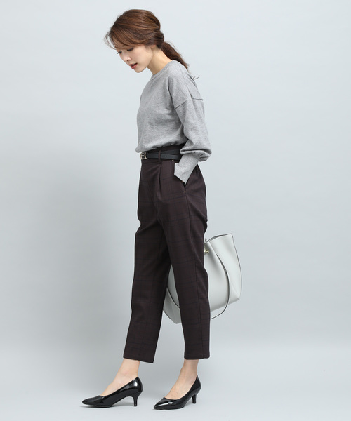 VIS(ビス)の「メタル付裏起毛テーパードパンツ(その他パンツ・レディース・ブラック/ブラック系その他/グレー/ブラウン・S/M/L)」の6枚目の写真