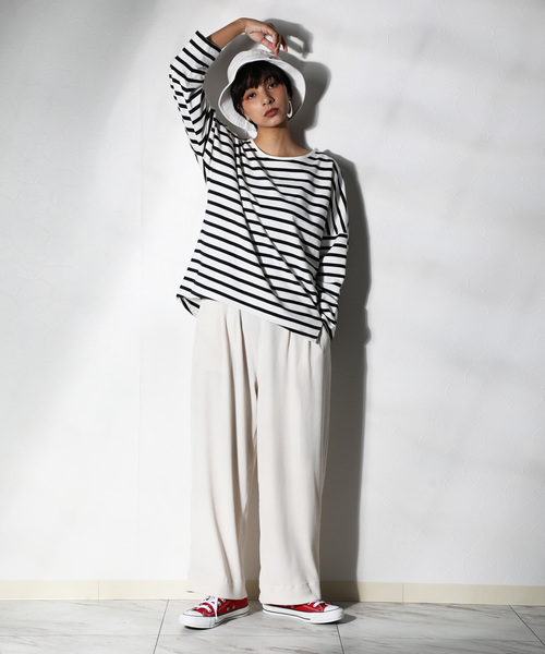classicalelf(クラシカルエルフ)の「タックリブニット ワイドパンツ(その他パンツ・レディース・ブラック/グレー/アイボリー・SMALL/MEDIUM/LARGE/X-LARGE)」の4枚目の写真
