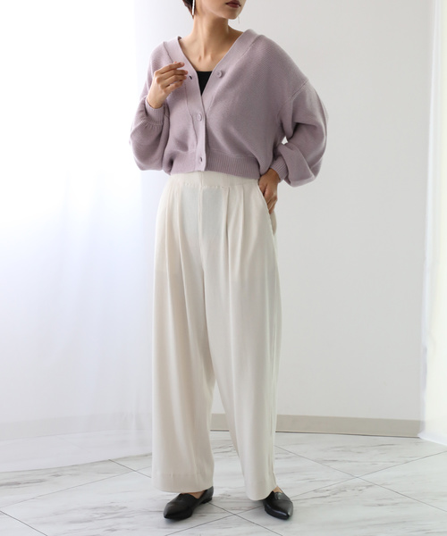 classicalelf(クラシカルエルフ)の「タックリブニット ワイドパンツ(その他パンツ・レディース・ブラック/グレー/アイボリー・SMALL/MEDIUM/LARGE/X-LARGE)」の16枚目の写真