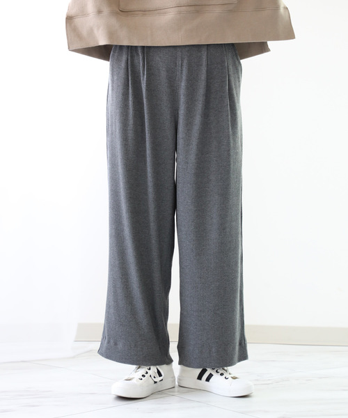 classicalelf(クラシカルエルフ)の「タックリブニット ワイドパンツ(その他パンツ・レディース・ブラック/グレー/アイボリー・SMALL/MEDIUM/LARGE/X-LARGE)」の10枚目の写真