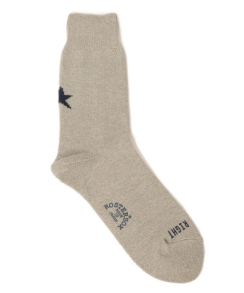 ROSTER SOX（ロスターソックス）の「ROSTER SOX: STAR by X ソックス（ソックス/靴下・メンズ・ホワイト/ブラック/ネイビー/グレー/ブラウン・ONE SIZE）」の4枚目の写真