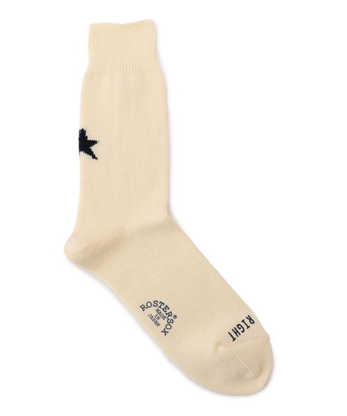 ROSTER SOX（ロスターソックス）の「ROSTER SOX: STAR by X ソックス（ソックス/靴下・メンズ・ホワイト/ブラック/ネイビー/グレー/ブラウン・ONE SIZE）」の2枚目の写真
