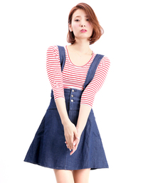 WEGO | WEGO/サスペンダー付デニムスカート(デニムスカート)