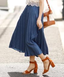 ジョーゼットロングプリーツスカート