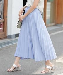ジョーゼットロングプリーツスカート