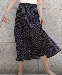 ジョーゼットロングプリーツスカート