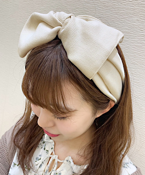 apres jour（アプレジュール）の「【apres jour×ARIAZ】BIGリボンリブターバン（ヘアバンド・レディース・ブラック/アイボリー/モカ/ダークブラウン・FREE）」の14枚目の写真