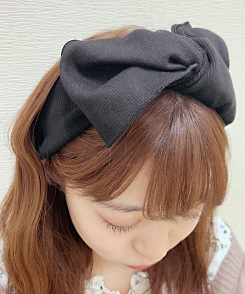 apres jour（アプレジュール）の「【apres jour×ARIAZ】BIGリボンリブターバン（ヘアバンド・レディース・ブラック/アイボリー/モカ/ダークブラウン・FREE）」の15枚目の写真