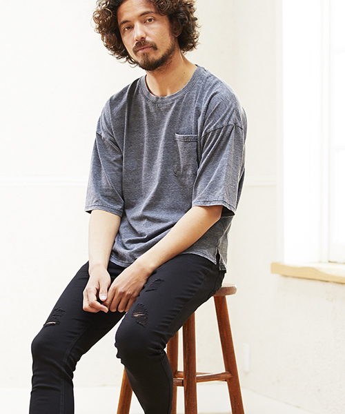 CAMBIO(カンビオ)の「mp7006-Grange Stretch Skinny Denim Pants スキニーデニムパンツ(デニムパンツ・メンズ・ライトグレー/ブラック/グレー・S/M/L)」の5枚目の写真