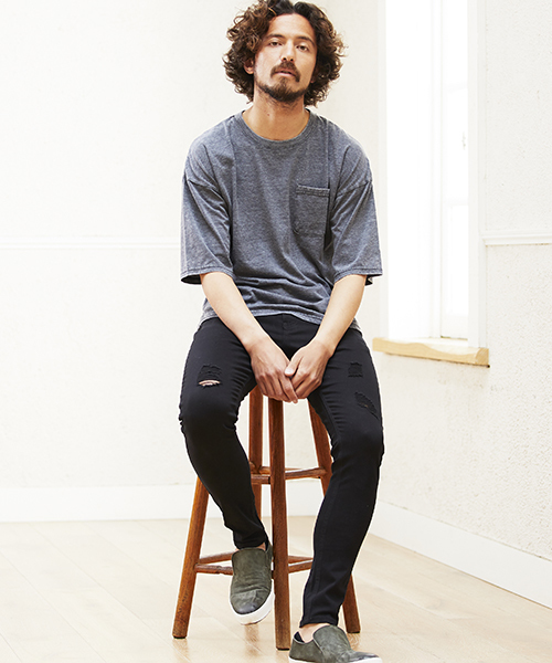 CAMBIO(カンビオ)の「mp7006-Grange Stretch Skinny Denim Pants スキニーデニムパンツ(デニムパンツ・メンズ・ライトグレー/ブラック/グレー・S/M/L)」の7枚目の写真