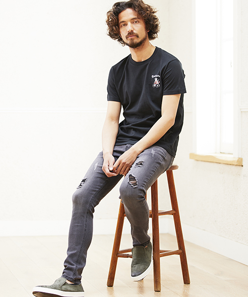 CAMBIO(カンビオ)の「mp7006-Grange Stretch Skinny Denim Pants スキニーデニムパンツ(デニムパンツ・メンズ・ライトグレー/ブラック/グレー・S/M/L)」の9枚目の写真