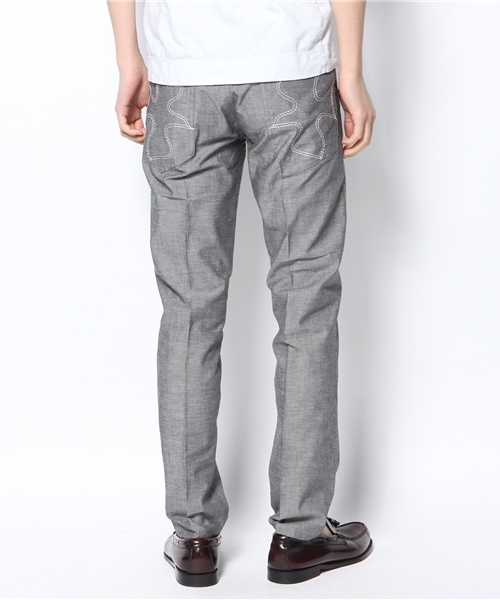 BEAMS LIGHTS Men's（ビームスライツ メンズ）の「○BEAMS LIGHTS with MIC*ITAYA / シャンブレー5ポケットパンツ（スラックス・メンズ・グレー・SMALL/MEDIUM/LARGE）」の3枚目の写真