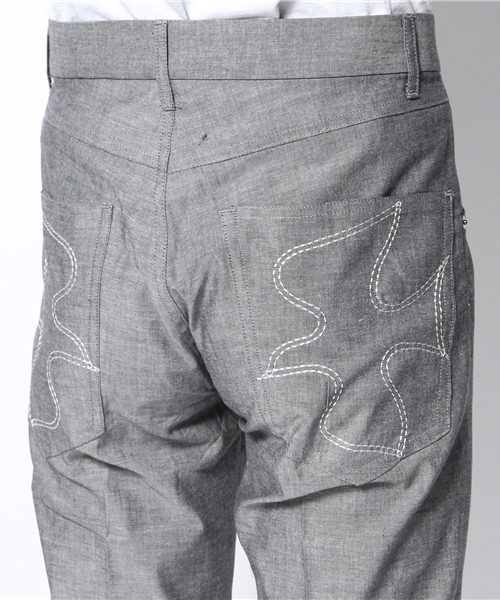 BEAMS LIGHTS Men's（ビームスライツ メンズ）の「○BEAMS LIGHTS with MIC*ITAYA / シャンブレー5ポケットパンツ（スラックス・メンズ・グレー・SMALL/MEDIUM/LARGE）」の5枚目の写真