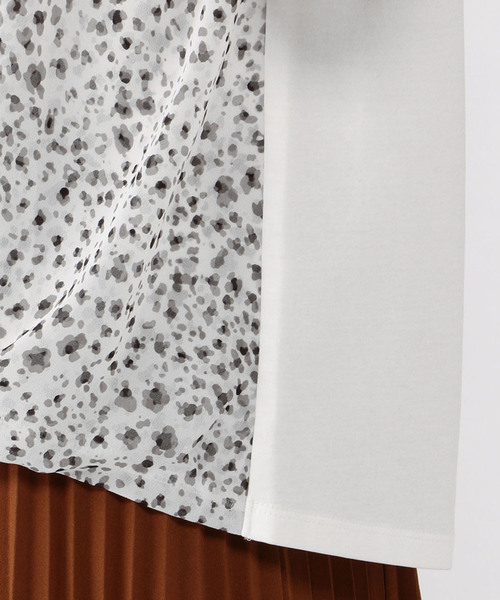 A/C DESIGN BY ALPHA CUBIC（エーシーデザインバイアルファキュービック）の「【COOLER TOUCHシリーズ】フロントシフォンプルオーバー（Tシャツ/カットソー・レディース・ブラック/ネイビー/ホワイト・L size/M size）」の14枚目の写真