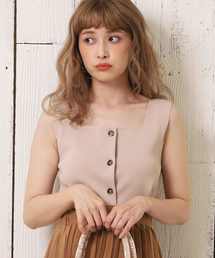 one after another NICE CLAUP | ボタンスクエアビスチェ(タンクトップ)