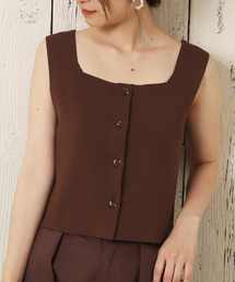 one after another NICE CLAUP | ボタンスクエアビスチェ(タンクトップ)