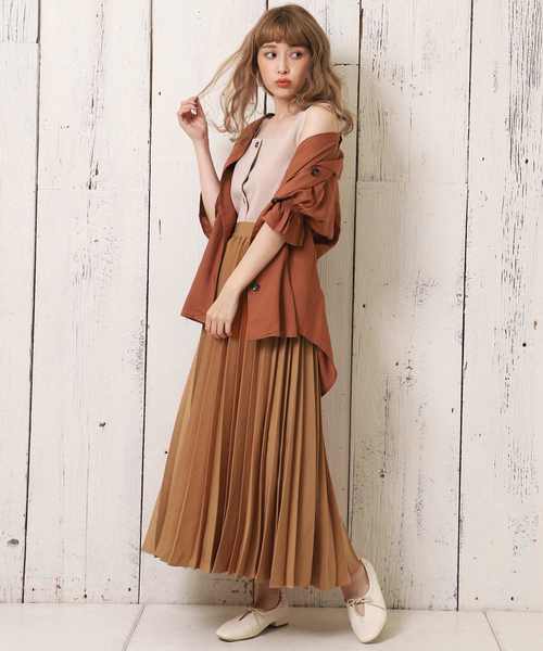 one after another NICE CLAUP（ワンアフターアナザーナイスクラップ）の「ボタンスクエアビスチェ（タンクトップ・レディース・ベージュ/ブラウン/ピンク/アイボリー・FREE）」の10枚目の写真