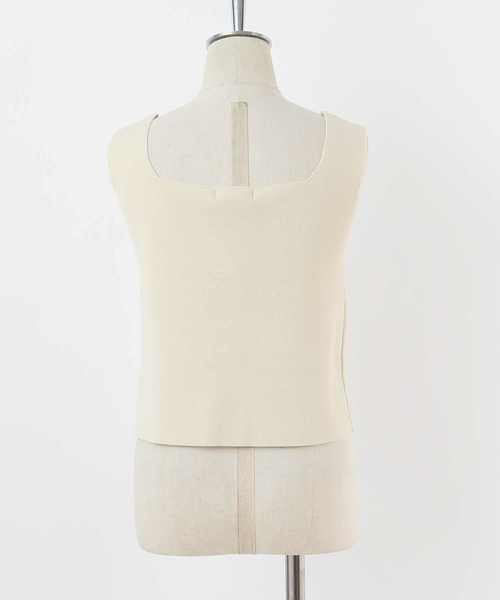 one after another NICE CLAUP（ワンアフターアナザーナイスクラップ）の「ボタンスクエアビスチェ（タンクトップ・レディース・ベージュ/ブラウン/ピンク/アイボリー・FREE）」の18枚目の写真