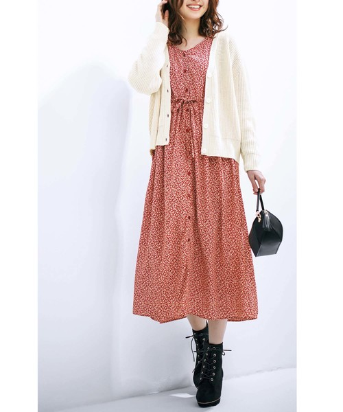 GeeRA(ジーラ)の「プリントロングワンピース(ワンピース・レディース・ネイビー/その他/ブラック・X-LARGE/SMALL/MEDIUM/LARGE)」の12枚目の写真
