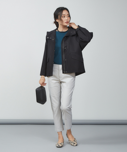 qualite（カリテ）の「クロップドストレッチスリムパンツ（その他パンツ・レディース・ライトグレー/ブラック/グリーン・40/38/36/34）」の11枚目の写真