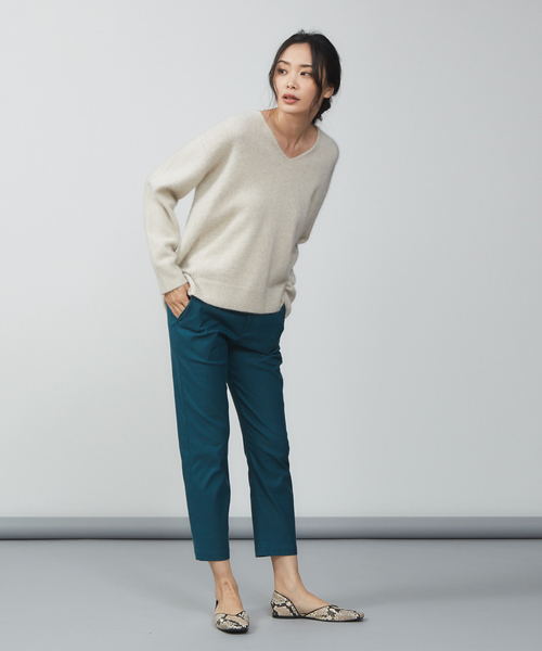 qualite（カリテ）の「クロップドストレッチスリムパンツ（その他パンツ・レディース・ライトグレー/ブラック/グリーン・40/38/36/34）」の18枚目の写真