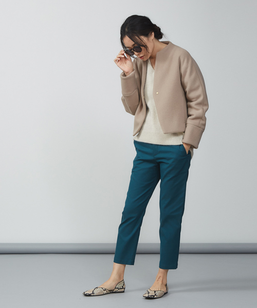 qualite（カリテ）の「クロップドストレッチスリムパンツ（その他パンツ・レディース・ライトグレー/ブラック/グリーン・40/38/36/34）」の19枚目の写真