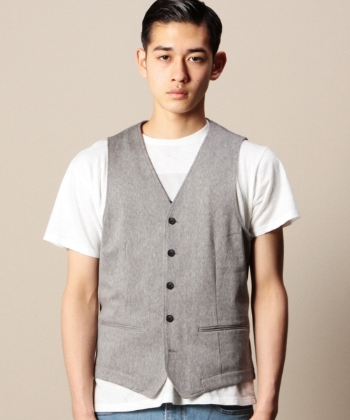 BEAUTY&YOUTH UNITED ARROWS（ビューティーアンドユースユナイテッドアローズ）の「BY ラッセル シルケット ジレ（ベスト・メンズ・グレー/ネイビー・MEDIUM/SMALL/LARGE/X-LARGE）」の7枚目の写真