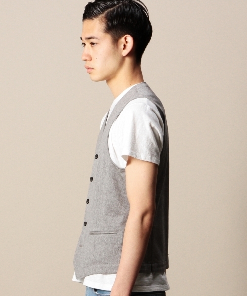 BEAUTY&YOUTH UNITED ARROWS（ビューティーアンドユースユナイテッドアローズ）の「BY ラッセル シルケット ジレ（ベスト・メンズ・グレー/ネイビー・MEDIUM/SMALL/LARGE/X-LARGE）」の8枚目の写真