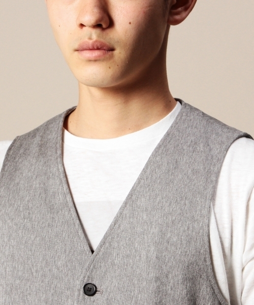 BEAUTY&YOUTH UNITED ARROWS（ビューティーアンドユースユナイテッドアローズ）の「BY ラッセル シルケット ジレ（ベスト・メンズ・グレー/ネイビー・MEDIUM/SMALL/LARGE/X-LARGE）」の10枚目の写真