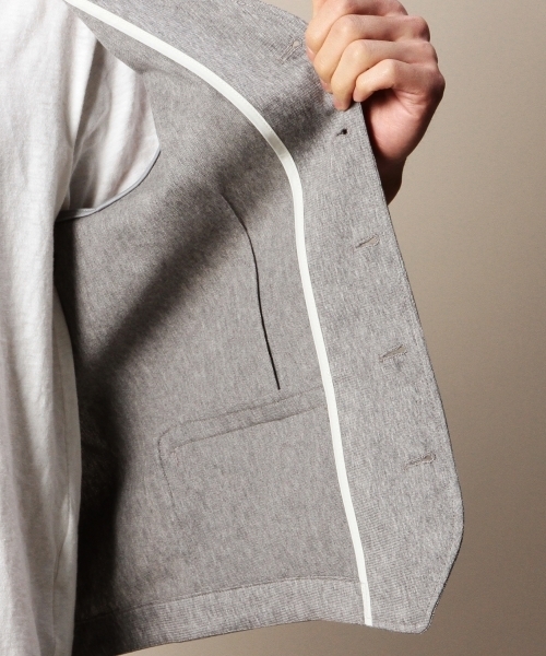 BEAUTY&YOUTH UNITED ARROWS（ビューティーアンドユースユナイテッドアローズ）の「BY ラッセル シルケット ジレ（ベスト・メンズ・グレー/ネイビー・MEDIUM/SMALL/LARGE/X-LARGE）」の4枚目の写真
