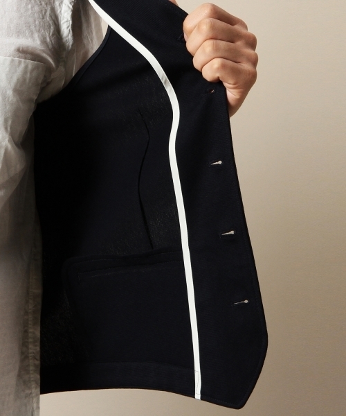 BEAUTY&YOUTH UNITED ARROWS（ビューティーアンドユースユナイテッドアローズ）の「BY ラッセル シルケット ジレ（ベスト・メンズ・グレー/ネイビー・MEDIUM/SMALL/LARGE/X-LARGE）」の5枚目の写真