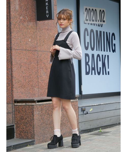 dazzlin（ダズリン）の「フレアスリーブリブタートルプルオーバー（ニット/セーター・レディース・オフホワイト/ブラック/オレンジ/ブラウン/ボルドー/モカ/ベージュ/グリーン/グレー/ピンク・FREE）」の17枚目の写真