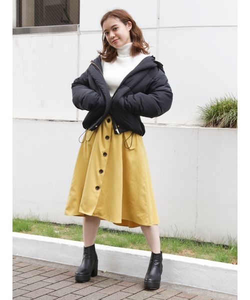 dazzlin（ダズリン）の「フレアスリーブリブタートルプルオーバー（ニット/セーター・レディース・オフホワイト/ブラック/オレンジ/ブラウン/ボルドー/モカ/ベージュ/グリーン/グレー/ピンク・FREE）」の19枚目の写真