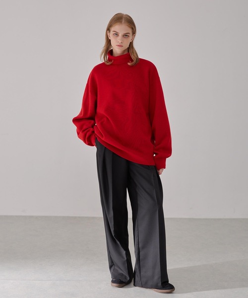 セール】オーバーサイズ ミラノリブタートルニットセーター EMMA