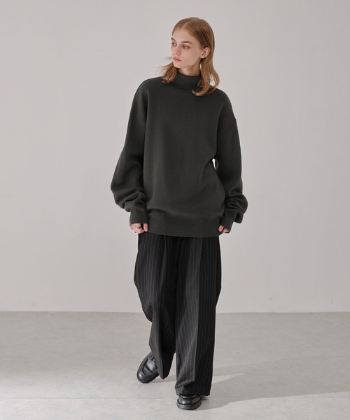 セール】オーバーサイズ ミラノリブタートルニットセーター EMMA