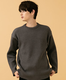 STUDIOUS | 【STUDIOUS】プレミアムリブ編みクルーネックニット(ニット/セーター)