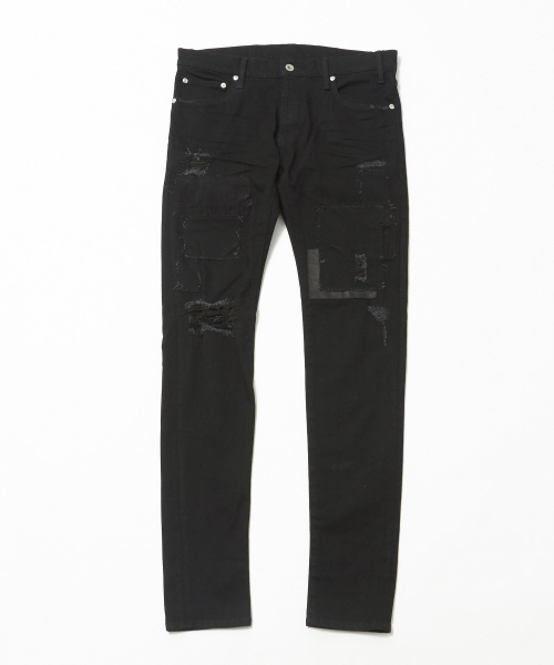 5351 POUR LES HOMMES(ゴーサンゴーイチプールオム)の「コラージュリメイクスキニーデニム(デニムパンツ・メンズ・ブラック/インディゴブルー・46/48/44)」の2枚目の写真