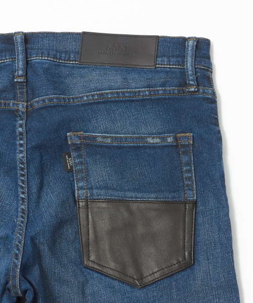 5351 POUR LES HOMMES(ゴーサンゴーイチプールオム)の「コラージュリメイクスキニーデニム(デニムパンツ・メンズ・ブラック/インディゴブルー・46/48/44)」の12枚目の写真