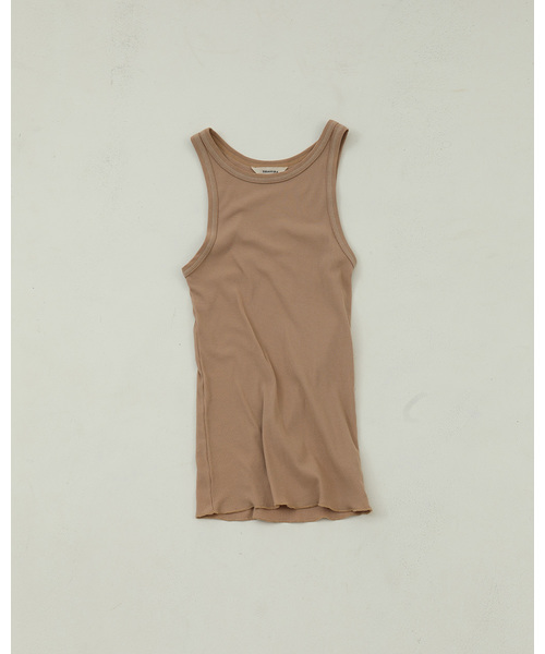 TODAYFUL(トゥデイフル)の「リブコットンタンクトップ(タンクトップ・レディース・オリーブ/ブルー/ラベンダー/ベージュ系その他/キナリ・FREE)」の3枚目の写真