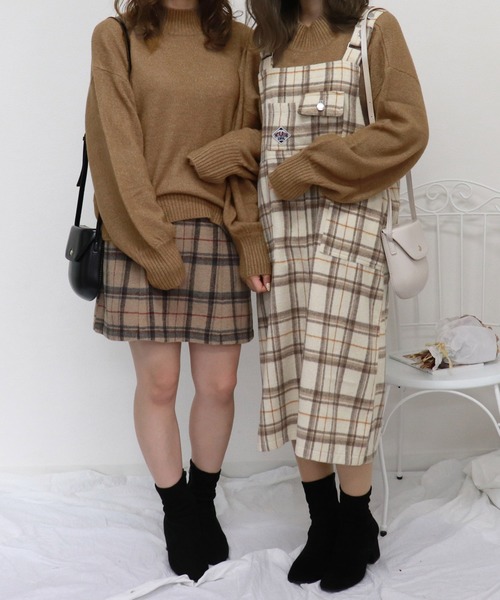 PairPair（ペアペア）の「袖ボリュームハイネックニット（ニット/セーター・レディース・モカ/ライトピンク/ライトベージュ・FREE）」の5枚目の写真