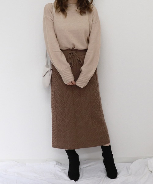 PairPair（ペアペア）の「袖ボリュームハイネックニット（ニット/セーター・レディース・モカ/ライトピンク/ライトベージュ・FREE）」の8枚目の写真