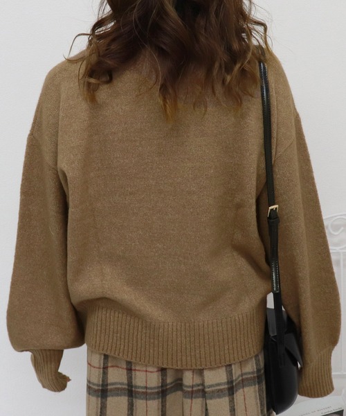 PairPair（ペアペア）の「袖ボリュームハイネックニット（ニット/セーター・レディース・モカ/ライトピンク/ライトベージュ・FREE）」の14枚目の写真